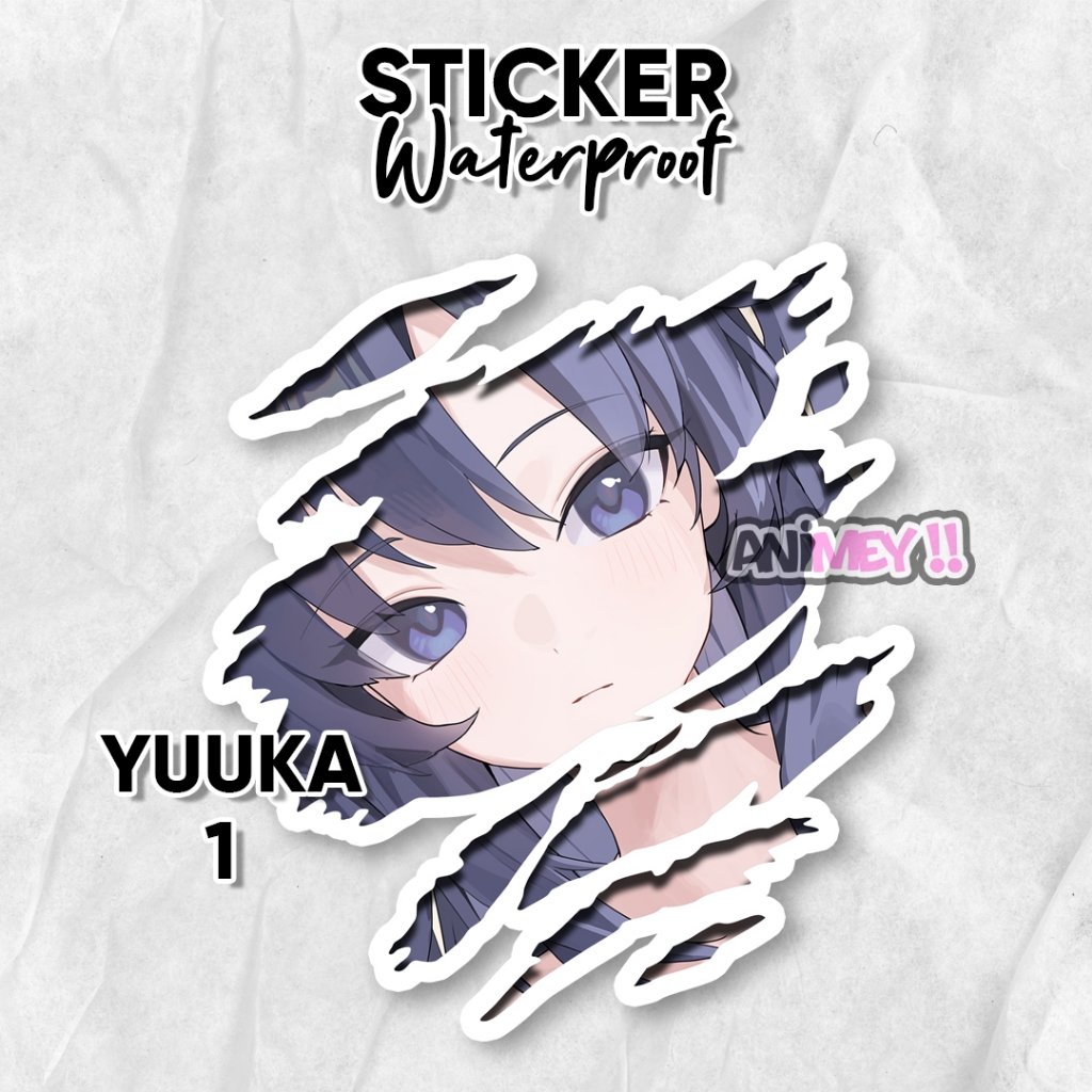 Yuuka Hayase Game Blue Archive Scratch Sticker Waterproof Anime Sticker ...