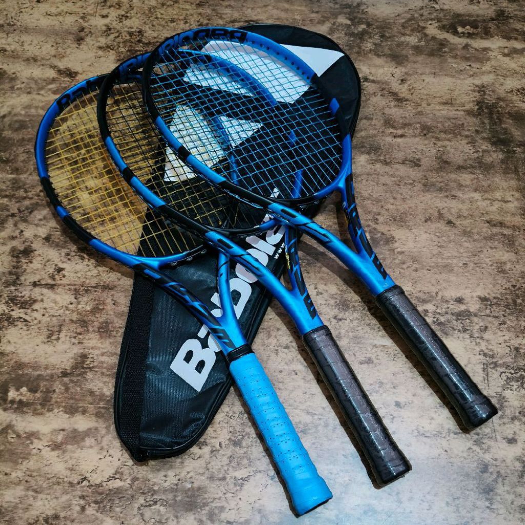 Tennis Racket B PURE Drive Ready to Use Yellow Strings | Shopee Malaysia