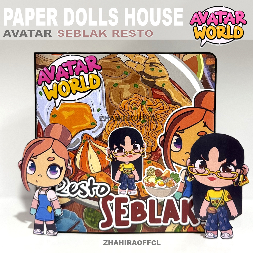 Toca Boca Avatar Seblak Resto Paper Doll Educational Toys for Children ...