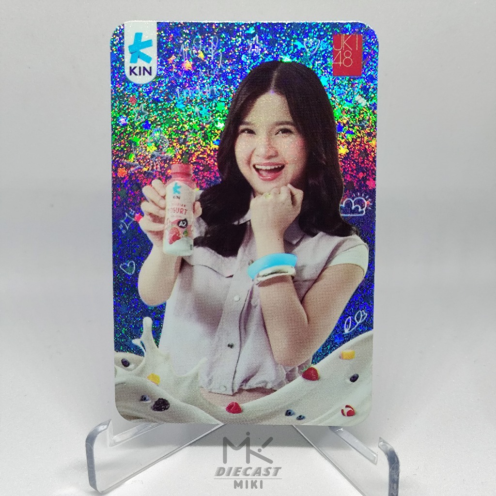 BEAUTIFUL PHOTOCARD HOLOGRAM GLITTER BOTTLE JKT48 X KIN YOGURT ...
