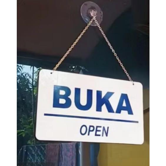 OPEN CLOSED SIGN BOARD ALREADY WITH CHAIN STRAP AND RUBBER STICK ...