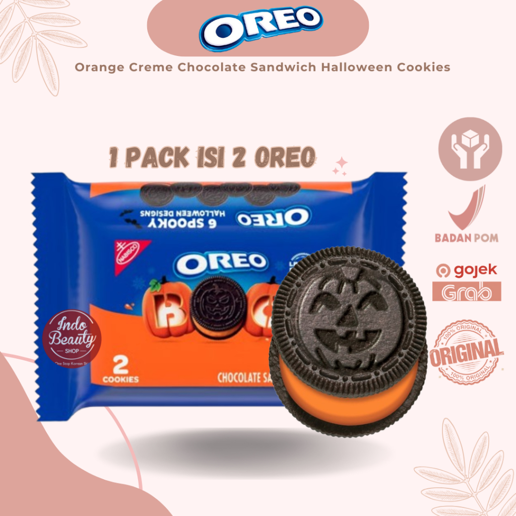 Oreo Orange Creme Chocolate Sandwich Halloween Cookies | Shopee Malaysia