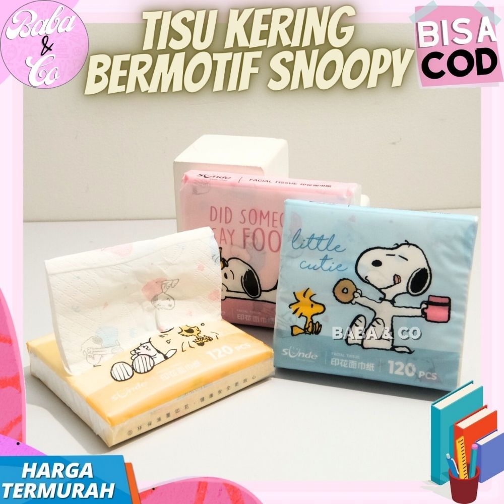 CUTE UNIQUE SNOOPY MOTIF DRY TISSUE SNOOPY SQUARE TISSUE SNOOPY DOG ...