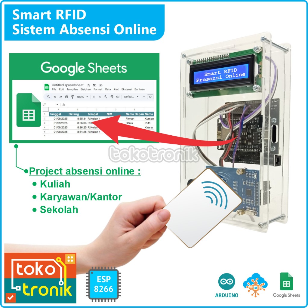 Smart RFID Starter Kit Online Attendance with NodeMCU ESP8266 | Shopee ...