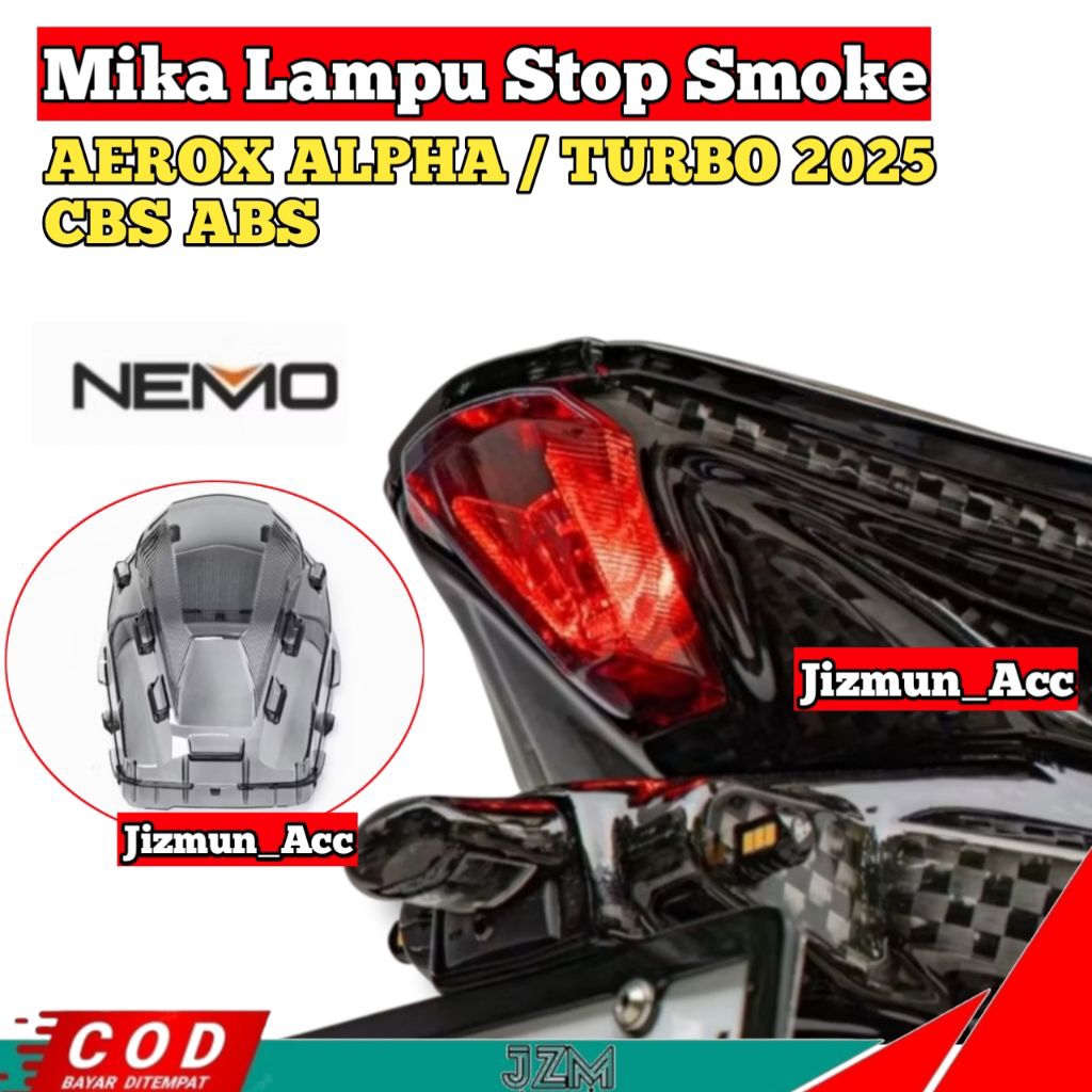 Aerox Alpha and Turbo NEMO Stop Light Mica Aerox 2025 Rear Light Mica ...