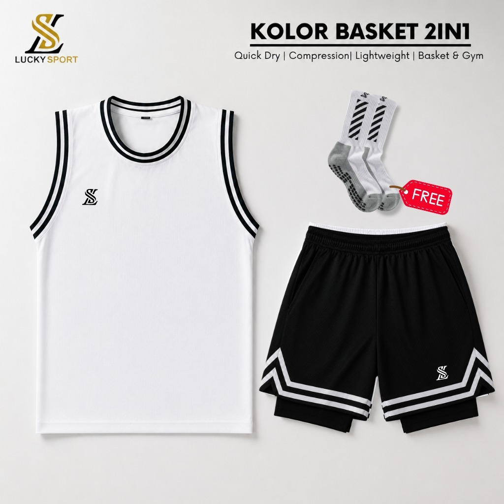 Souble Short Basketball Singlet and Basketball Underpants Free 3-in-1 ...