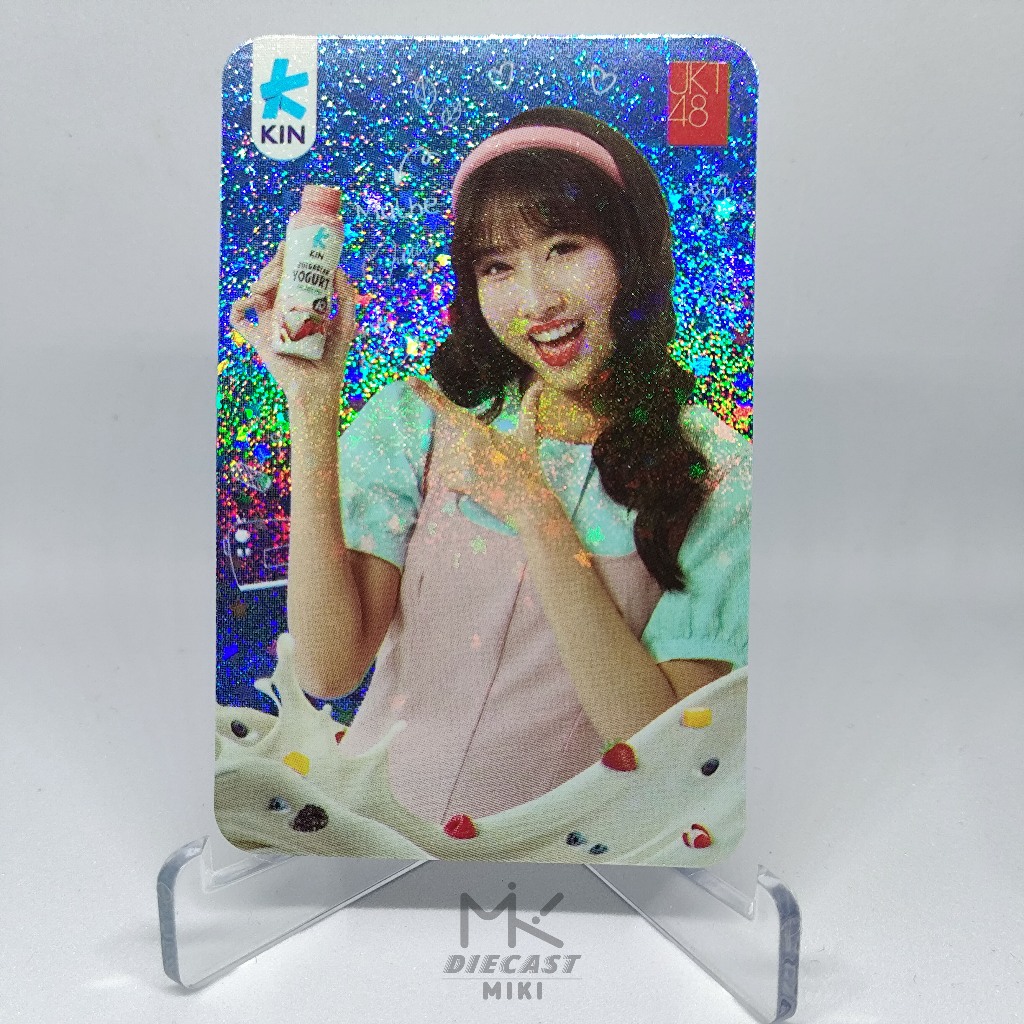 MUTHE PHOTOCARD HOLOGRAM GLITTER BOTTLE JKT48 X KIN YOGURT COLLECTIBLE ...