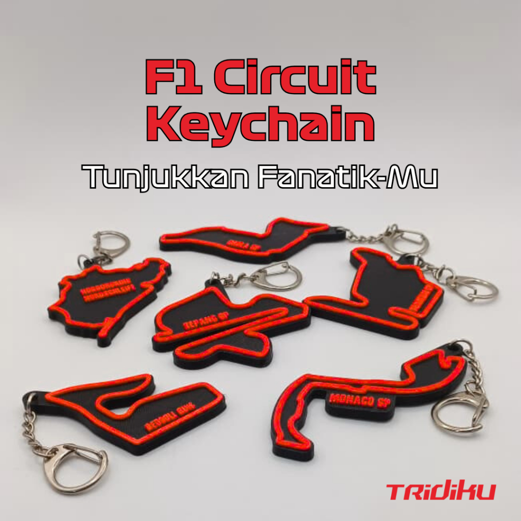 GANTUNGAN TRIDIKU - F1 Circuit Keychain - Automotive Formula 1 Keychain ...