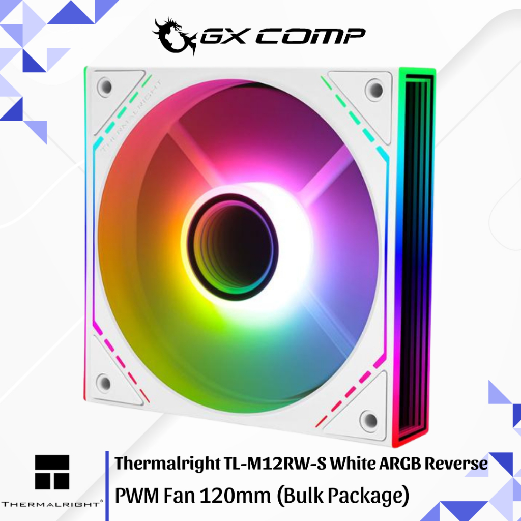 Ventilateur PC ARGB Thermalright TL-M12RW-S – 120 Mm, PWM, Roulement S-FDB, Effet Miroir | Pour Boîtier, Refroidissement CPU, Silencieux - 8