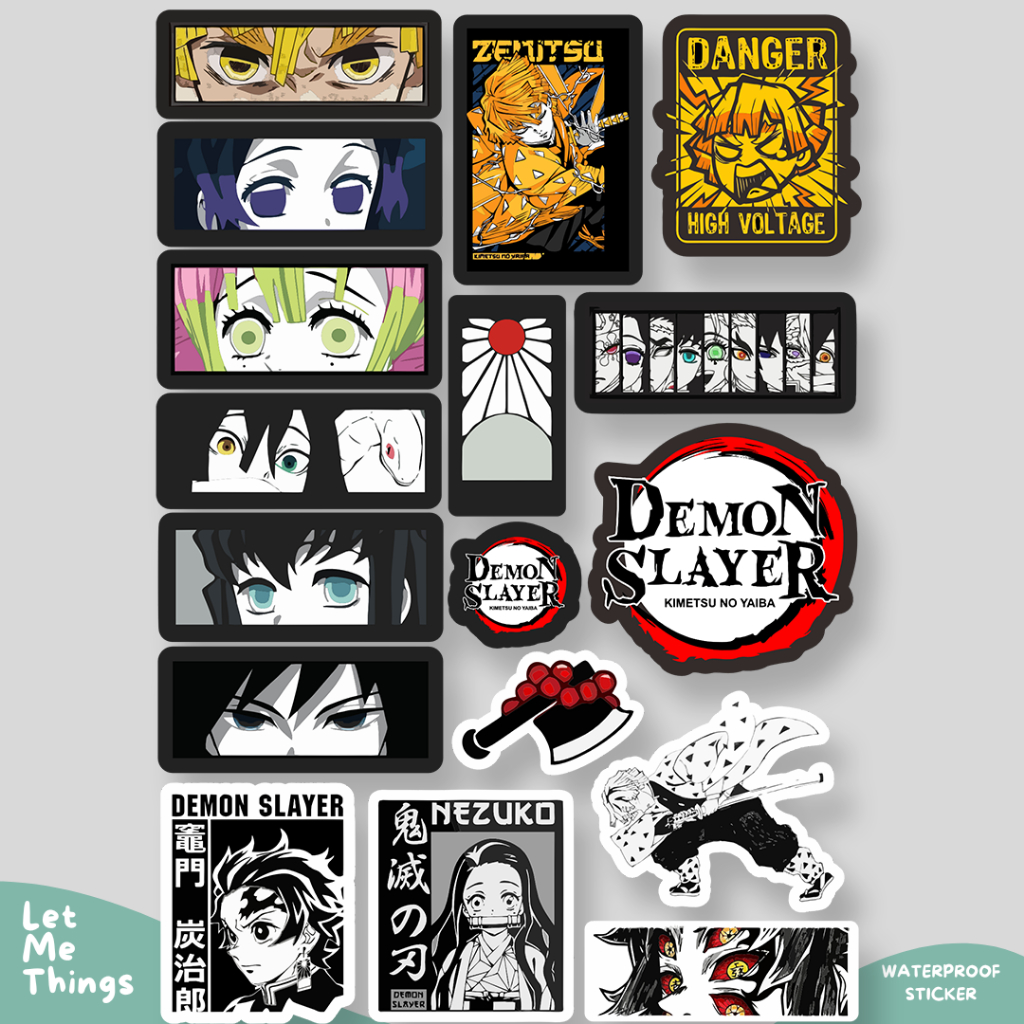 Demon Slayer Waterproof Vinyl Anime Stickers | Shopee Malaysia