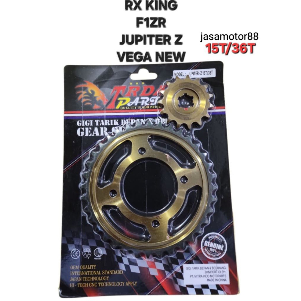 REAR FACE GEAR GEAR RX KING JUPITER Z VEGA NEW F1ZR 15T 36T | Shopee ...
