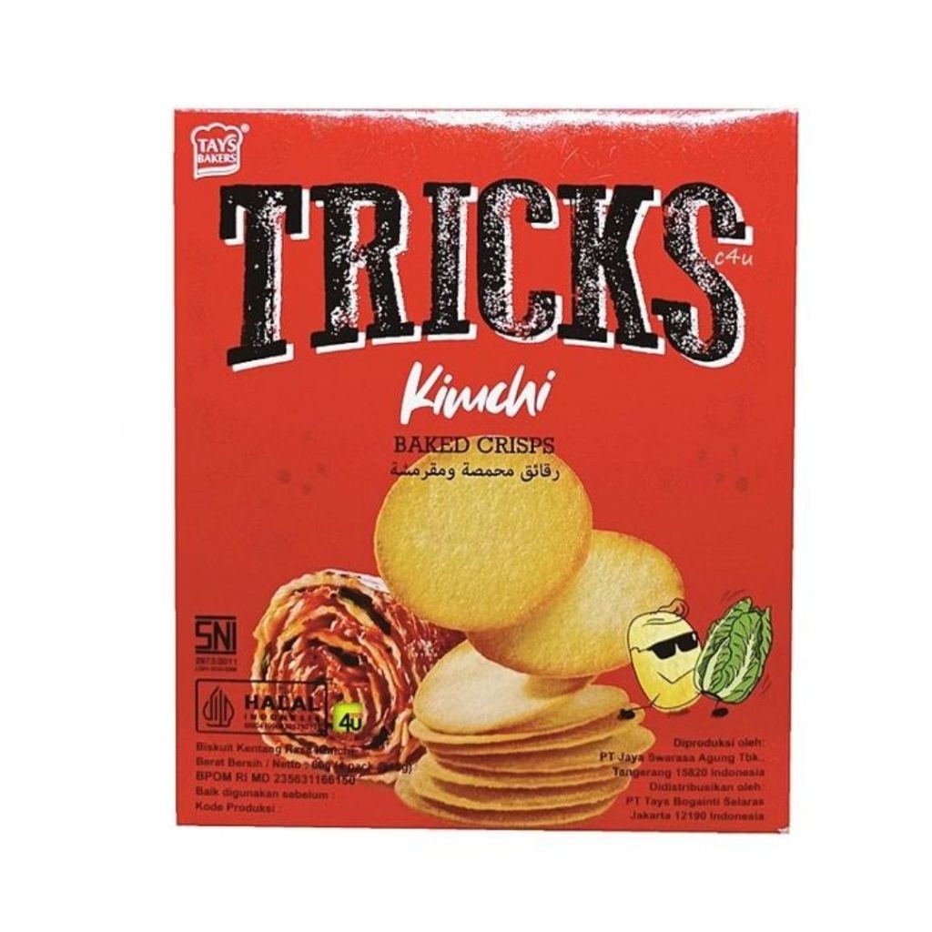 Tricks Kimchi Flavored Potato Biscuits 1 Box contains 10 x 12 Grams ...