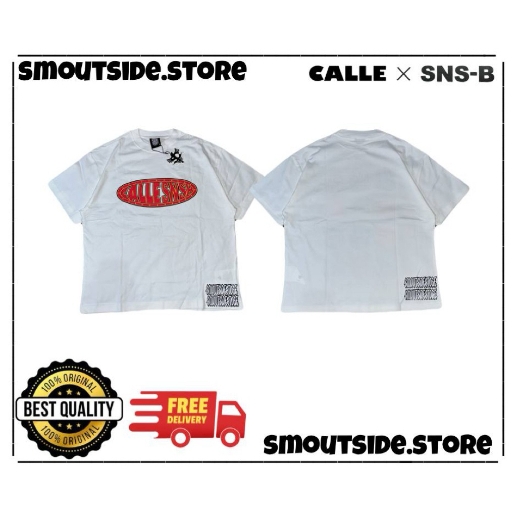 (100% ORIGINAL) • Calle x snsb • Calle Oval White Tshirt & Calle x ...