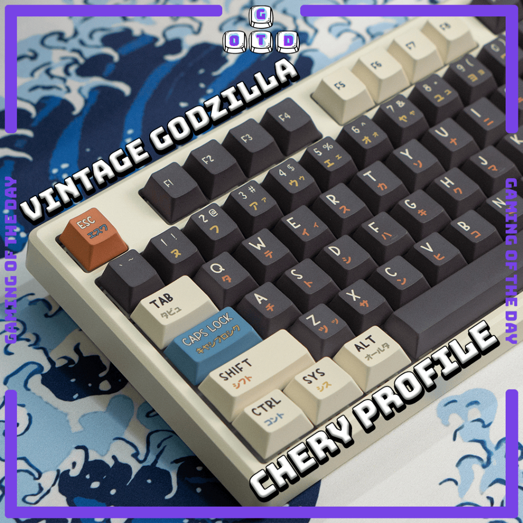 Vintage Godzilla Keycaps Japanese Root PBT Dye Sub Cherry Profile for ...