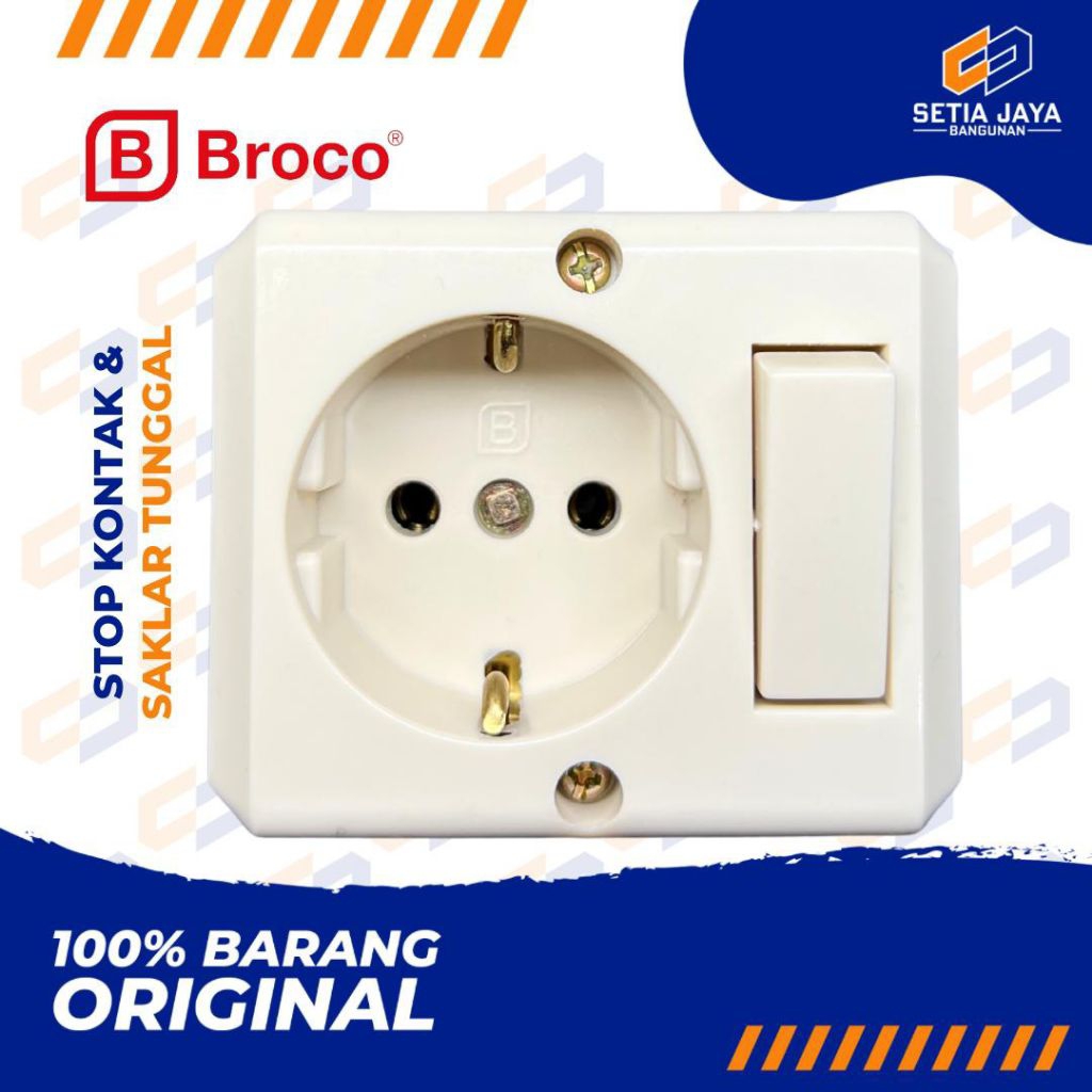 Socket Switch Single/ New Gee Outbow 15411Broco | Shopee Malaysia