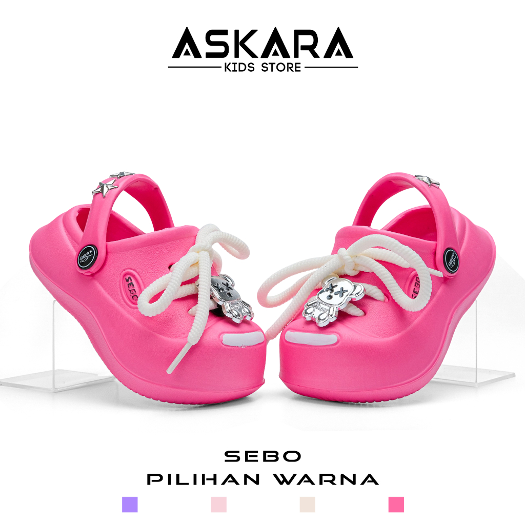 New Askara - Baim Sandals for Girls with Ribbon Straps, Korean Bear ...