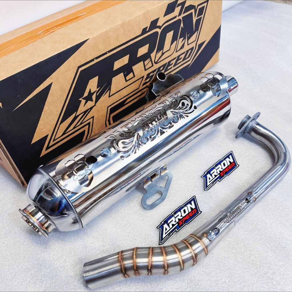 Standard Racing Exhaust In 38mm ARRON SPEED Type Batik Vario Nmax Aerox ...