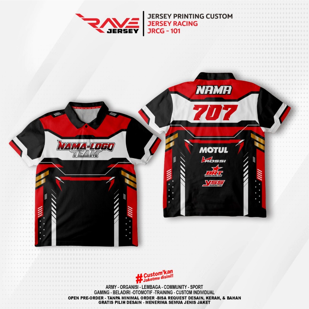 RACING JERSEY/RACING JERSEY FULL PRINTING SUBLIMATION CUSTOM (DESIGN AS ...