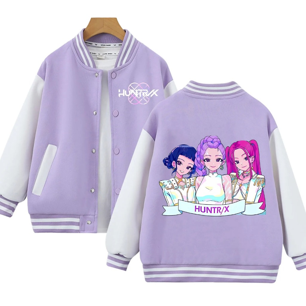 Cool Girls' Varsity Jacket HUNTRIX KPOP DEMON HUNTERS HUNTER RUM Ages 1 ...