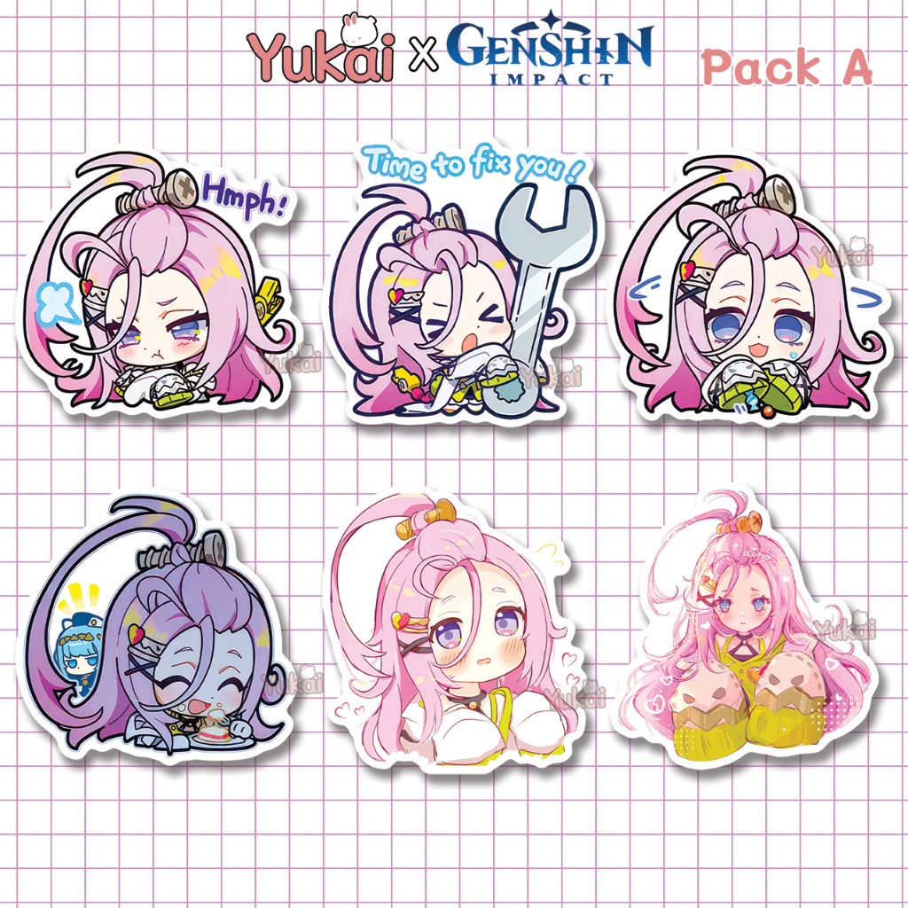 Aino Genshin Impact Premium Sticker - Waterproof Anime Sticker Pack ...