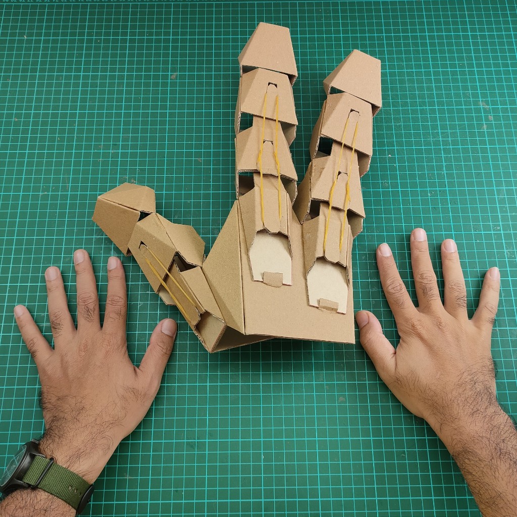 Cardboard Craft Pattern Sticker no. 1855: Large Claw Movable Mechanical ...