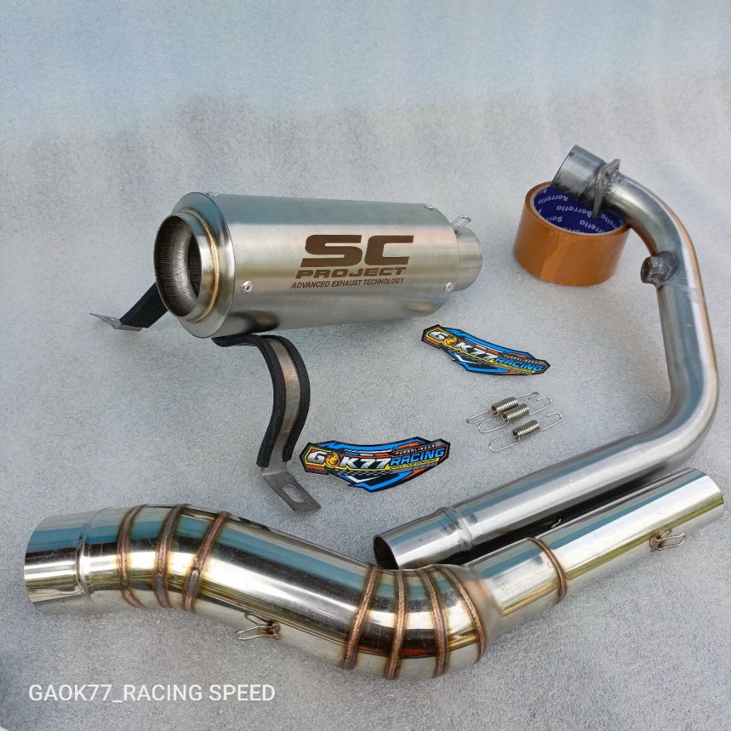 Exhaust 1set Sc Project for Raider 150 fi carb Fz150i Y15ZR Lc135 R15 ...