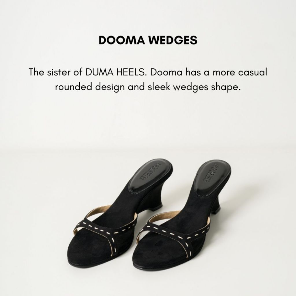 Mooresei - DOOMA WEDGES - Stitch Pattern - MicroSuede Material - 7 cm ...