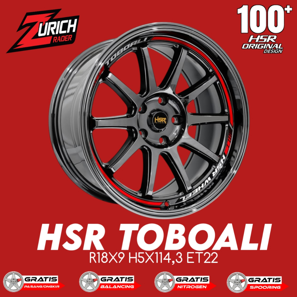 Hsr Toboali R18 Black Chrome Rims 18 Rims for Juke Innova Civic Fd ...