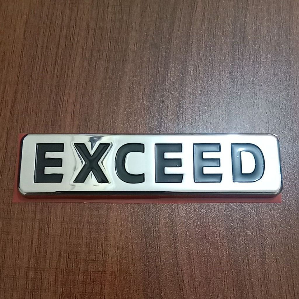 Emblem logo type EXCEED pajero sport strada triton original | Shopee ...