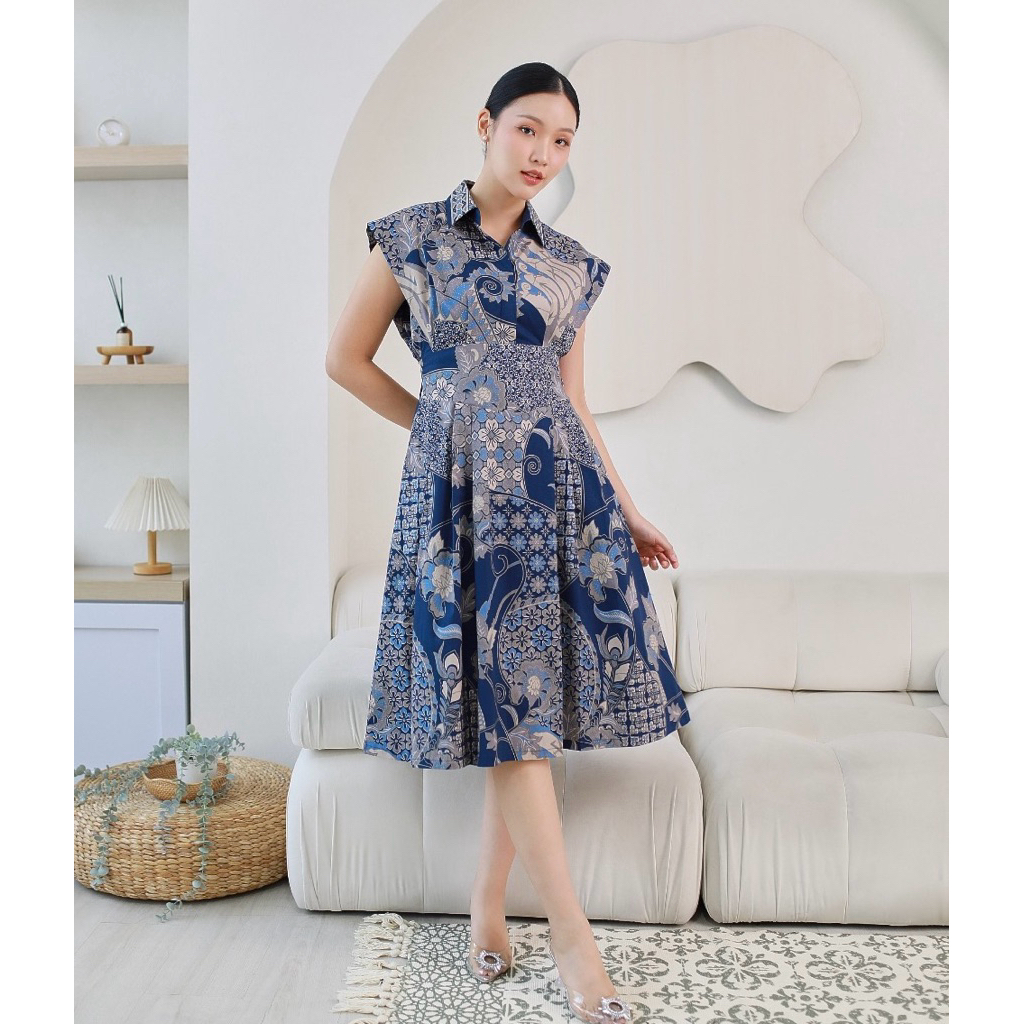 HVmode - batik dress midi dress code SIP- 343SIP | Shopee Malaysia