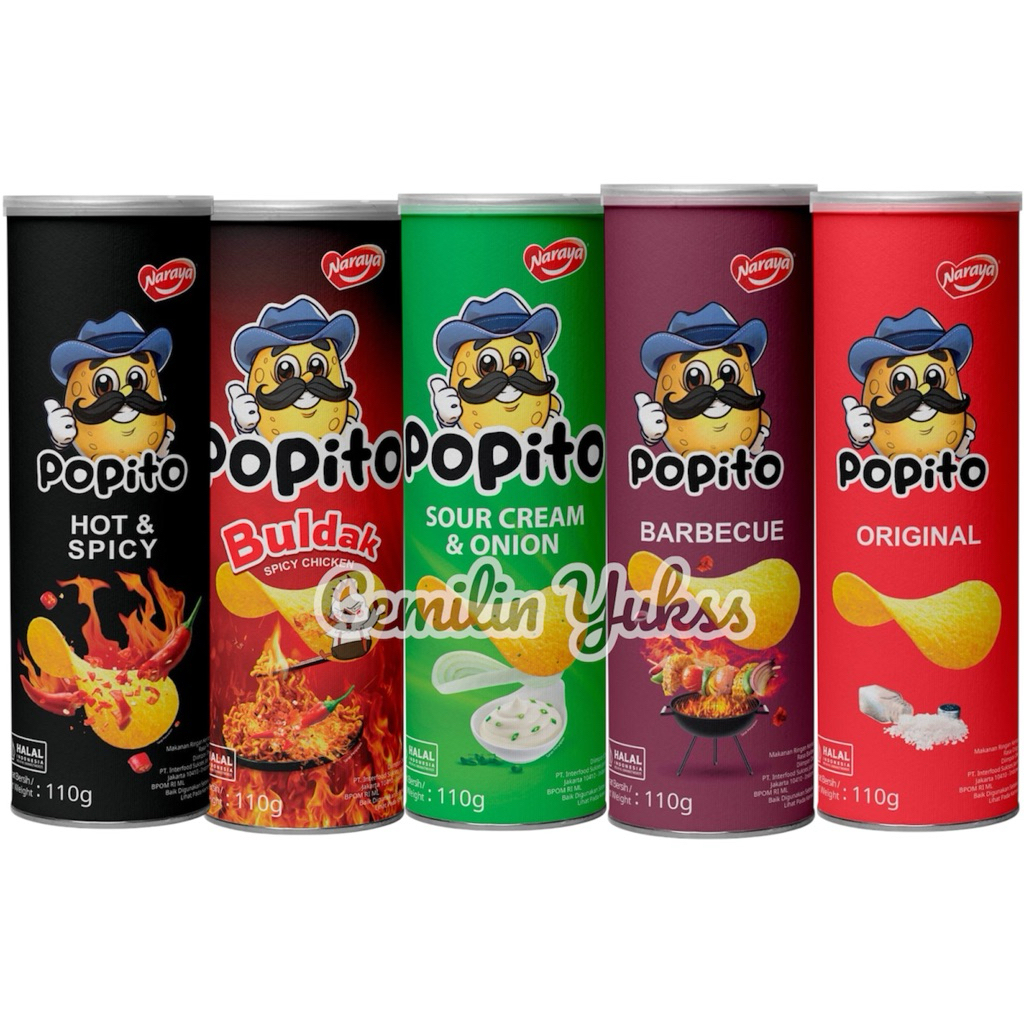 Popito Chips 110g Buldak Spicy Chicken Popito Chips Sour Cream & Onion ...