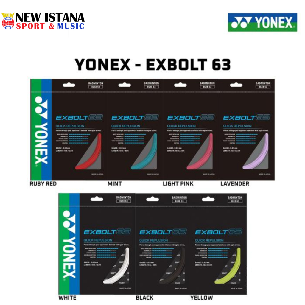 Yonex Original Badminton Strings EXBOLT 63 SP | Shopee Malaysia