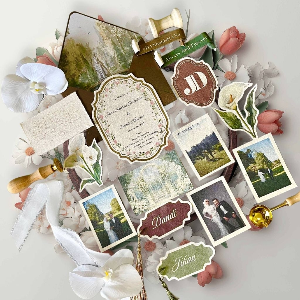 Floral Wedding Keepsake Wedding Card Custom Personalized Memories ...