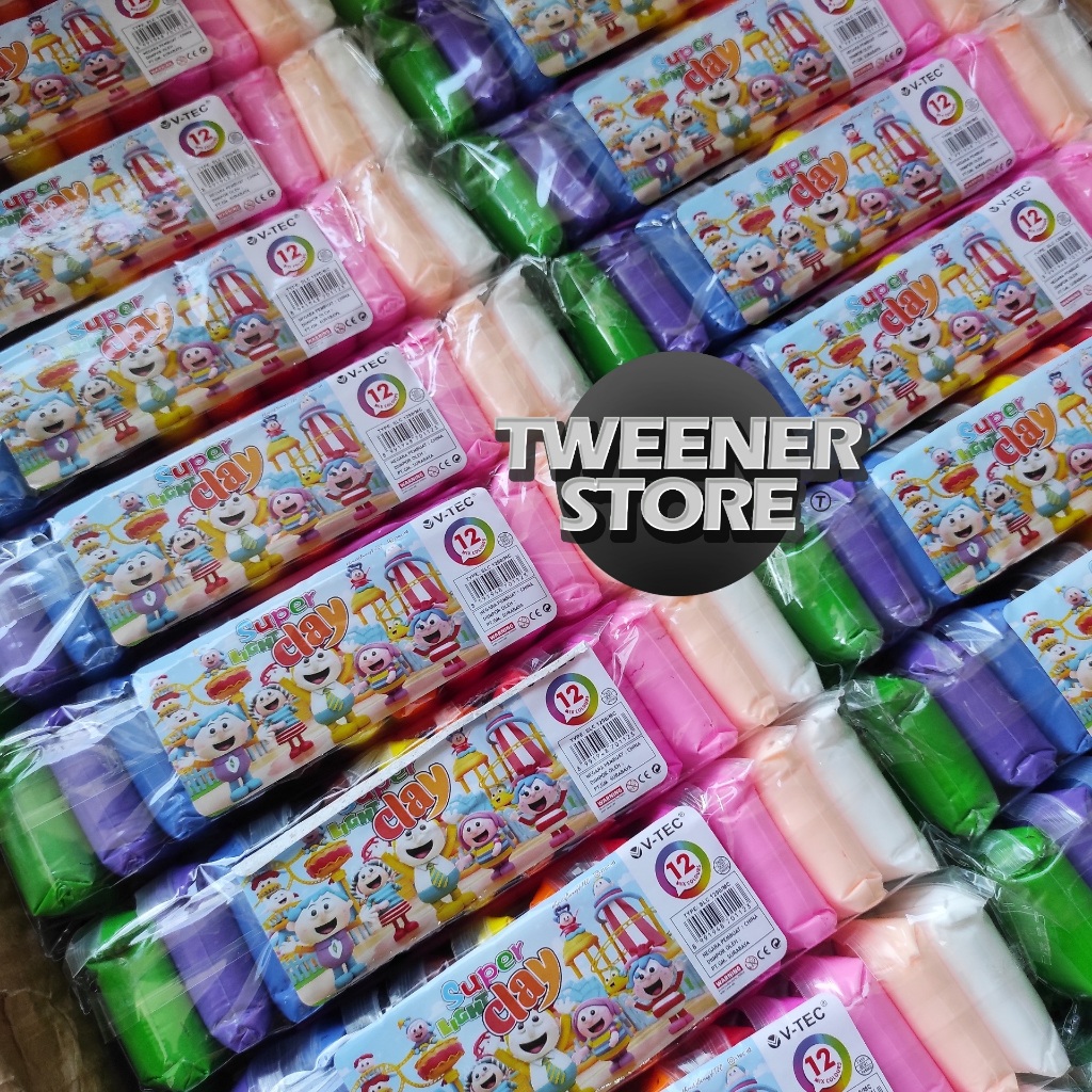 (1 PACK CONTAINS 12 COLORS) VTEC Super Light CLAY 1290 | Children's ...
