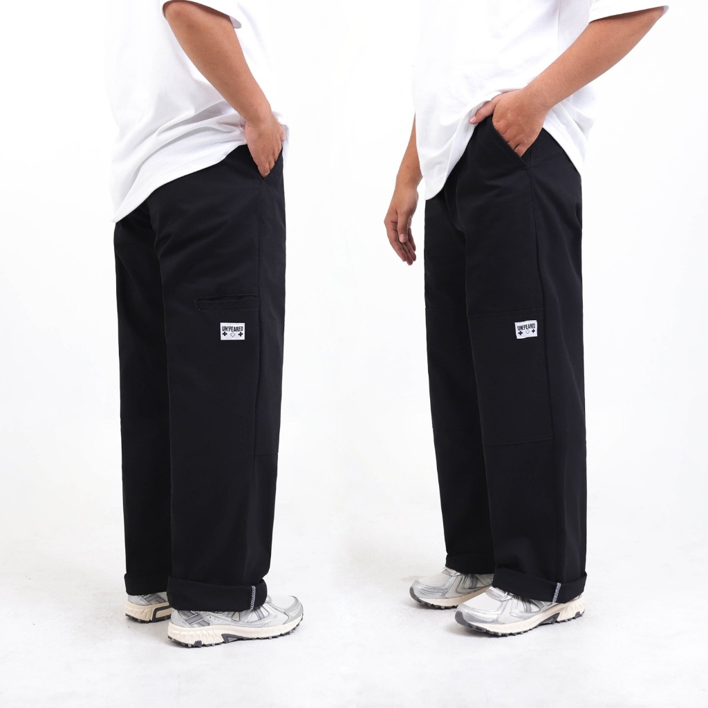UNFEARED REGULAR CUT PANTS | Wide Leg Workwear | Work Pants Loose fit ...