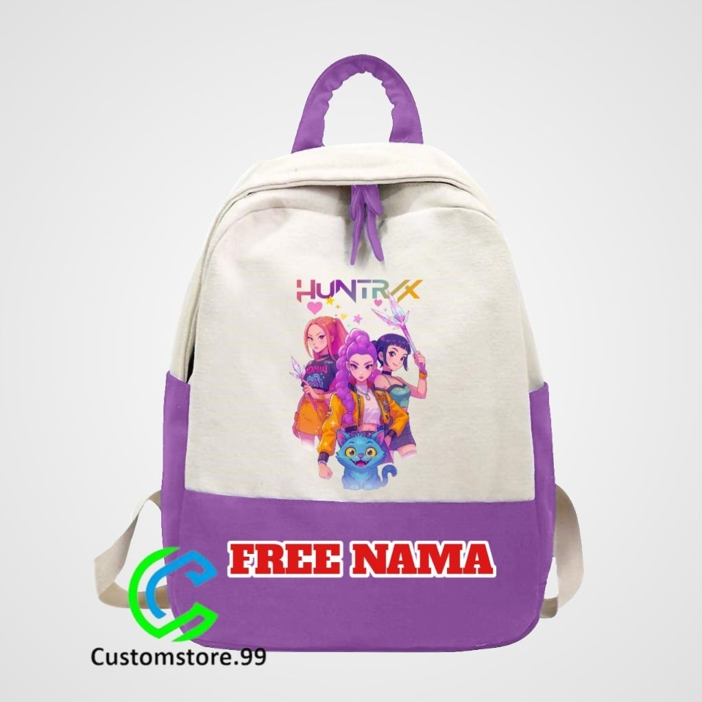 NEWEST HUNTRIX KPOP DEMON HUNTERS CHILDREN'S BACKPACK FREE NAME ...
