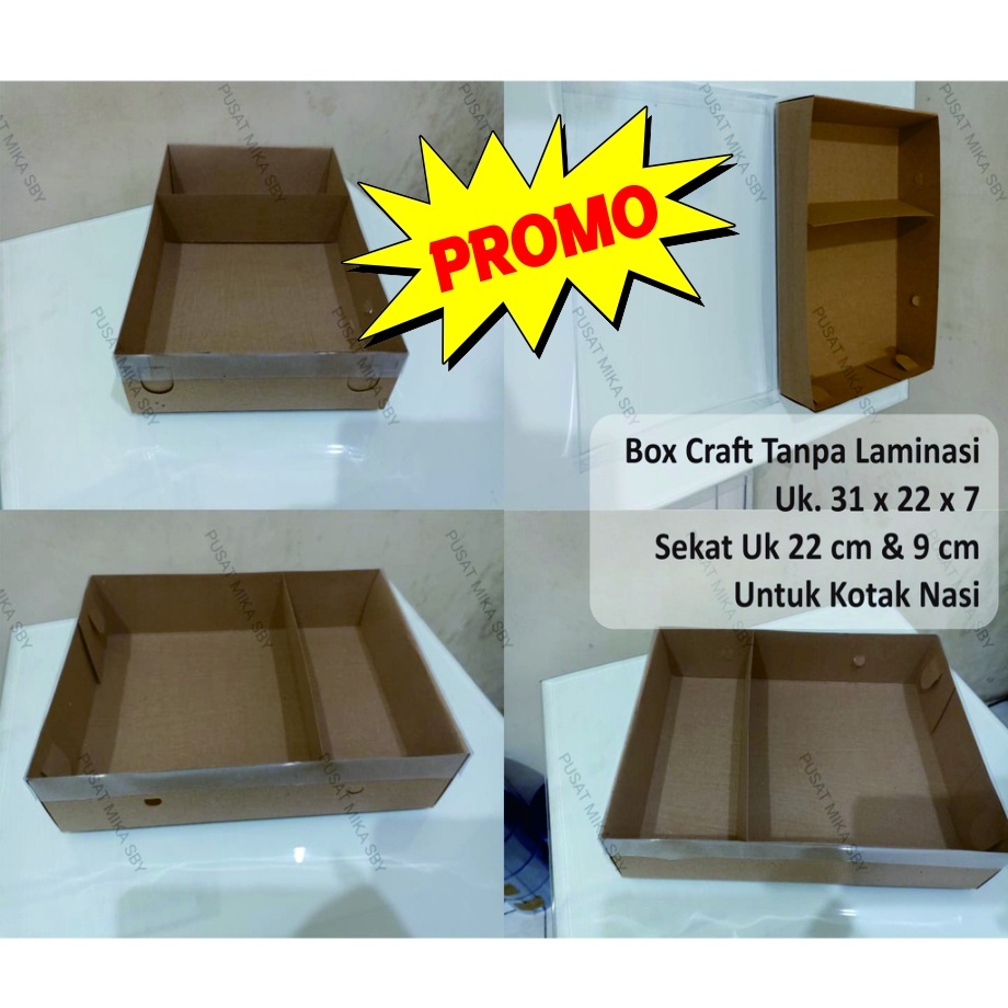 Brown Kraft Catering Rice Box with Mica Lid Size 31 x 22 x 7 cm ...