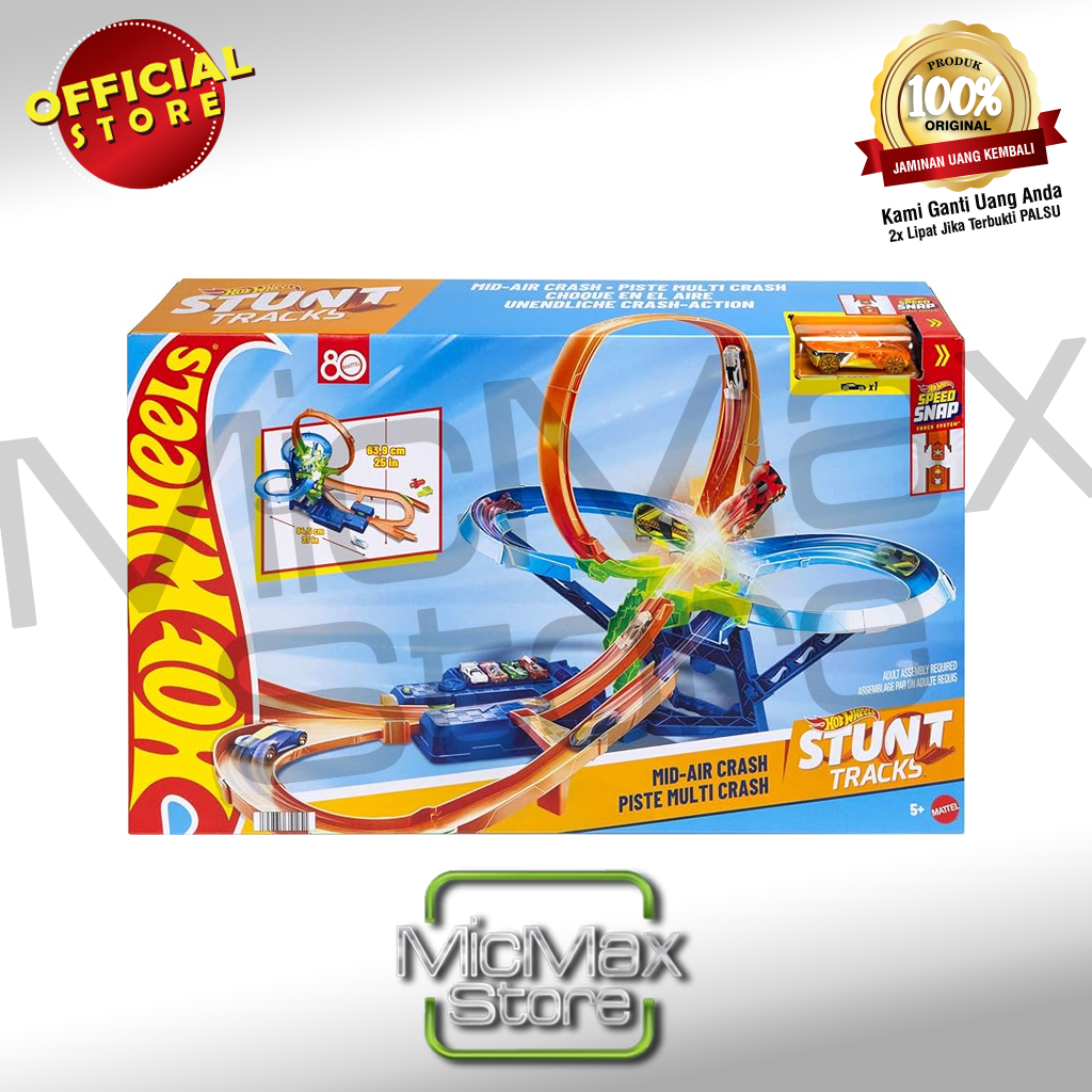Hot Wheels HOTWHEELS Stunt Track Mid Air Crash Playset JFD12 | Shopee ...