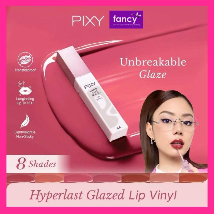PIXY Hyperlast Glazed Lip Vinyl NEW | Lip Glaze Glassy | Shopee Malaysia
