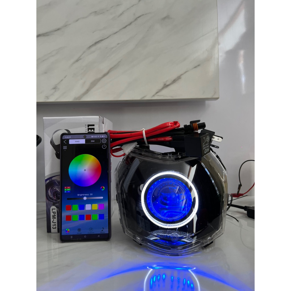 Vega headlights Original custom Biled 2.5 in projector RGBDEVIL ...