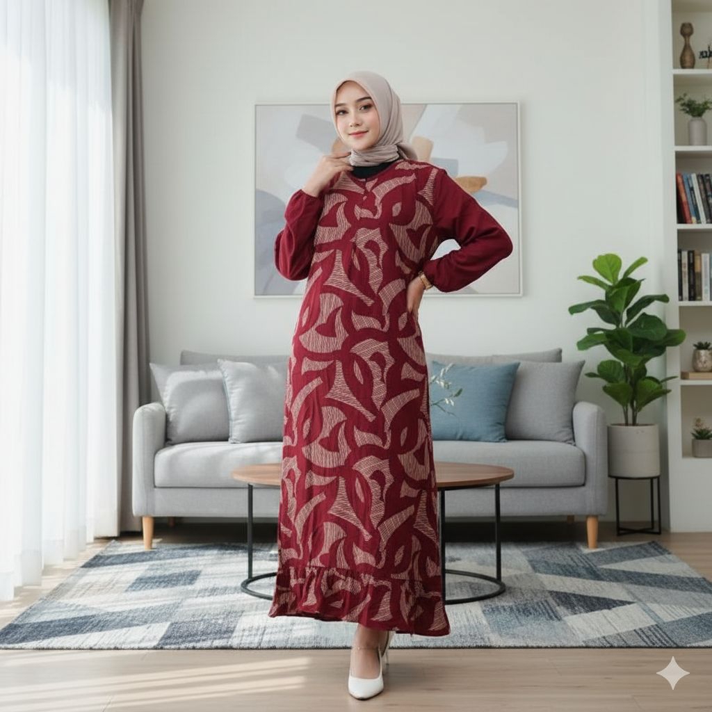 Jumbo Rayon Daster Ld 115 Modern Long Sleeves | Shopee Malaysia