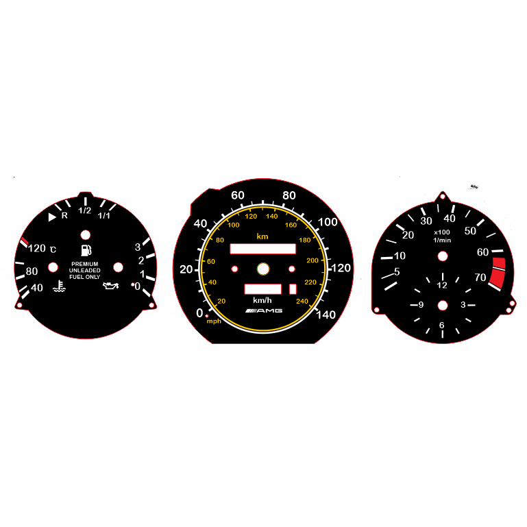 CUSTOM SPEEDOMETER BOARD Mercy Boxer W124 th1994 | Shopee Malaysia