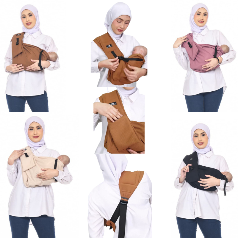 Adjustable waffle baby pouch side baby carrier with soft foam and ...