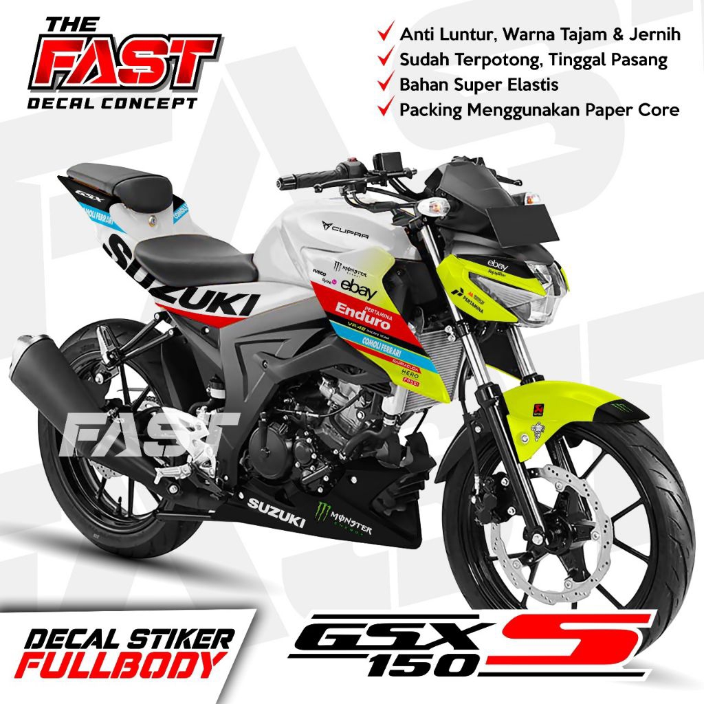NEWEST COD AVAILABLE Decal Gsx 150 S Full Body ENDURO Sticker Variation ...