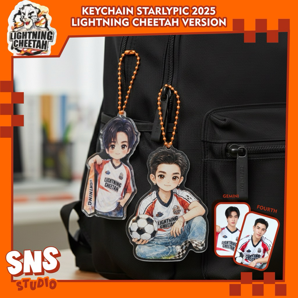 KEYCHAIN GMM STARLYMPIC 2025 - LIGHTNING CHEETAH VERSION | Shopee Malaysia