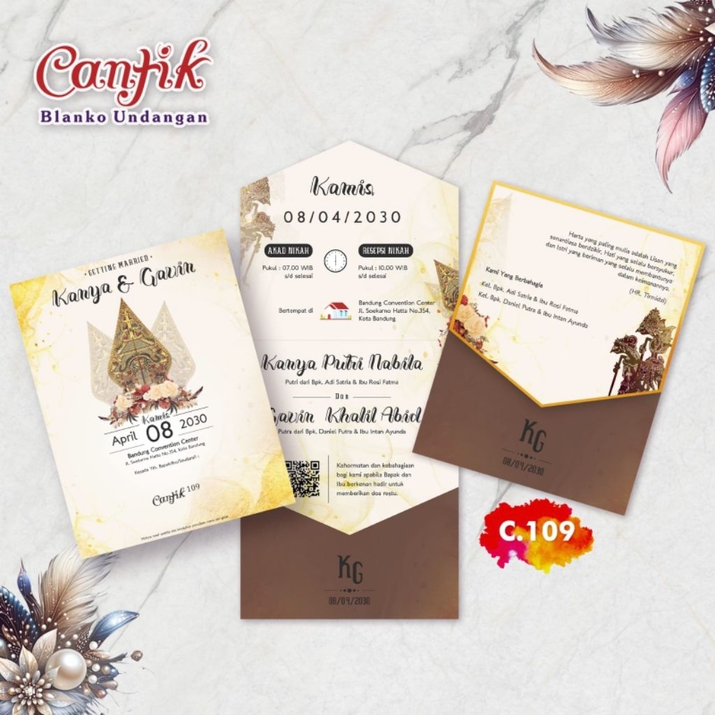 Beautiful Invitation Paper Blank 109 Free File Setting | Shopee Malaysia