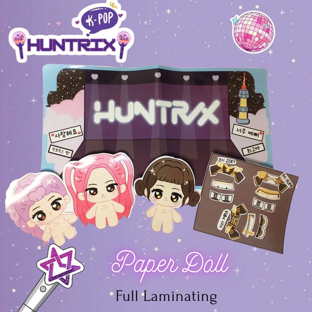 KPOP Demons Hunter Paper Doll Outfit huntrix Paper Doll | Shopee Malaysia