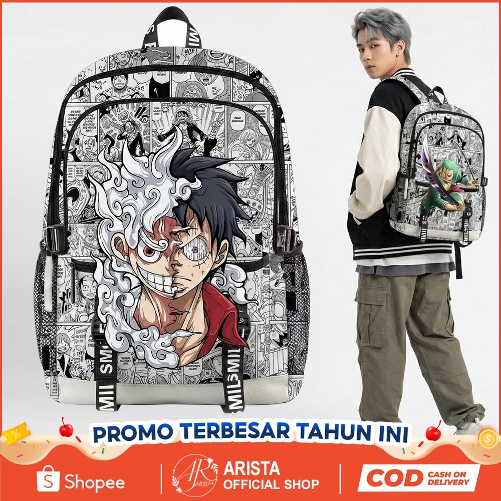 ARISTA Manga Backpack One Piece Luffy Gear 5 Zoro Santory Anime Cool ...
