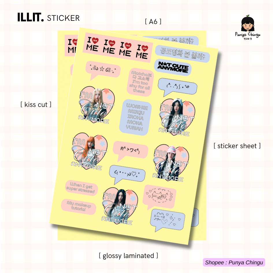 ILLIT - inca STICKER SHEET KPOP | DECO STICKER | Shopee Malaysia