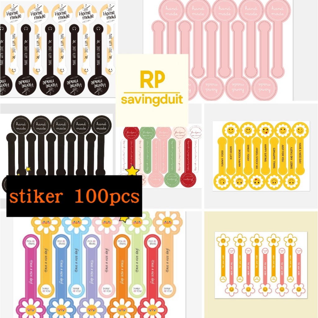 100pcs Cute Stickers Sticker Label Packing Gift Hampers Thank You ...